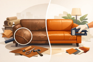 Leder Sofa neu beziehen - lohnt sich das?