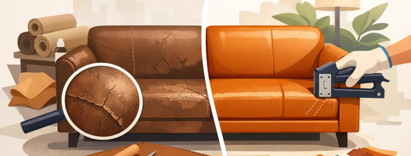 Leder Sofa neu beziehen - lohnt sich das?